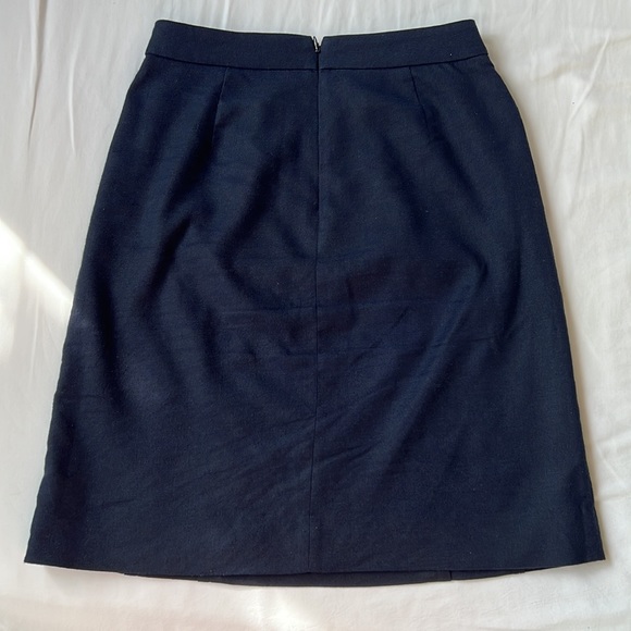 Navy linen a line skirt - Picture 2 of 5
